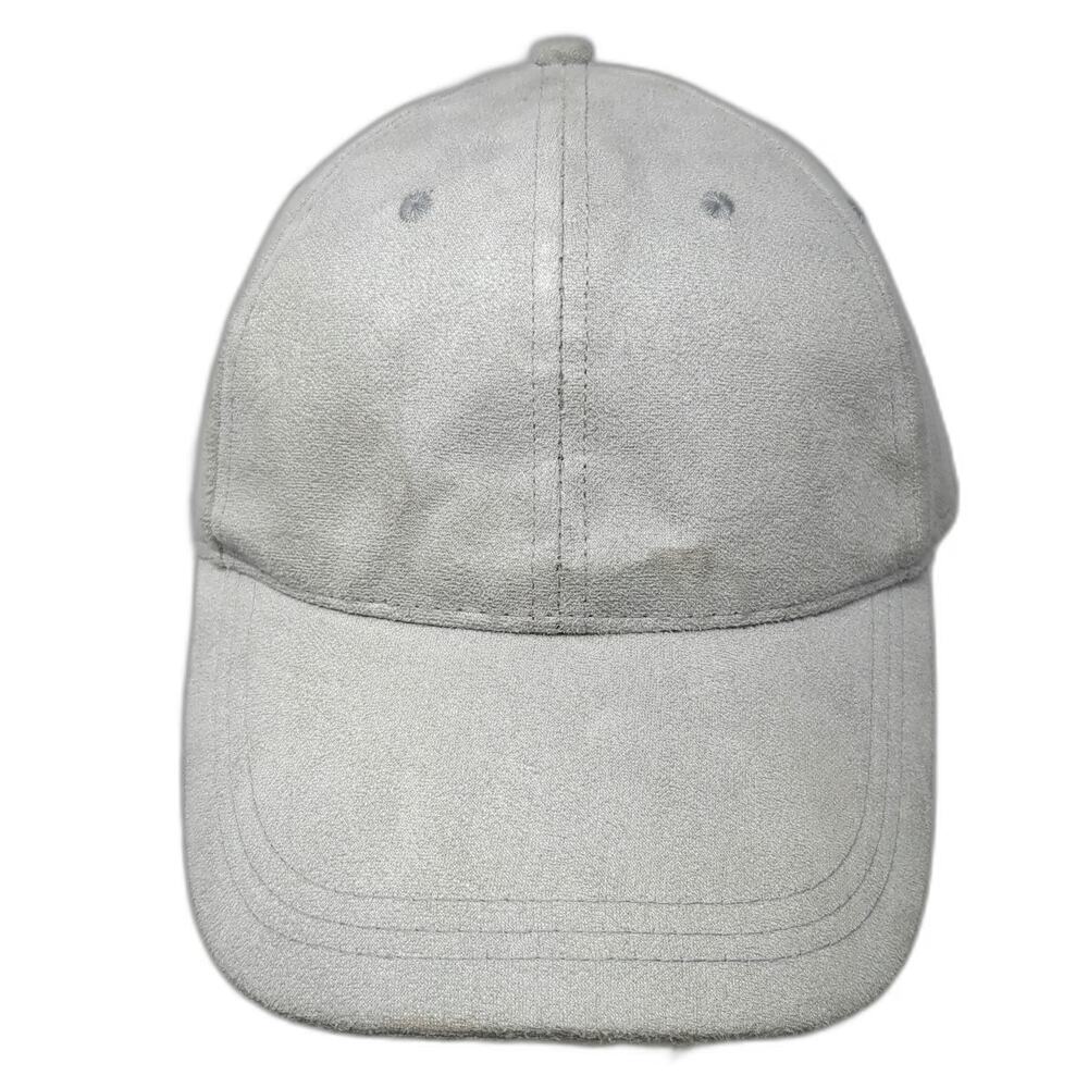 K Accessories Baseball Cap Gray One Size Faux Suede Recycled Slideback Hat